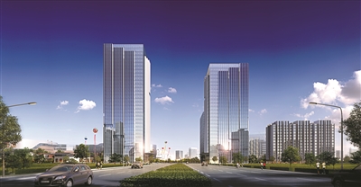 杭州临安城市新封面，“拥湖”发展新地标 “临安之门”复工“冲顶”