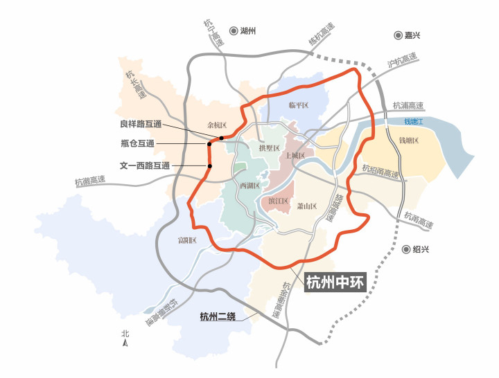 杭州中环快速推进，“东半环”开工，好消息不断！