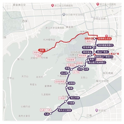 出地铁站步行2分钟即达 乘专线一路不停直达灵隐 记者探营全新的龙翔桥公交中心站