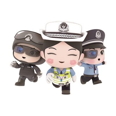 亚运安保警察卡通形象亮相  “温温”“安安”“稳稳”，警号wz202219