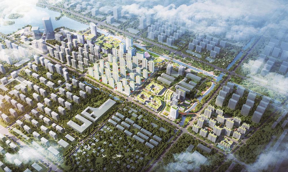 绍兴沧海未来社区首幢楼提前90天结顶