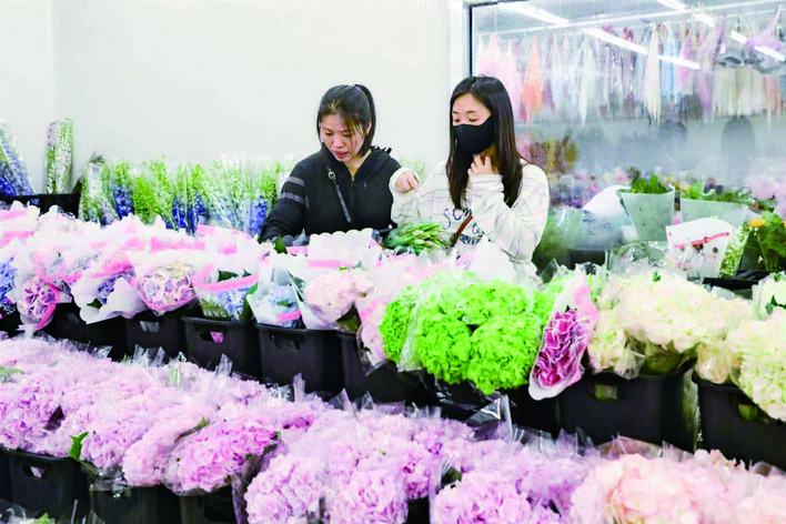 花卉市场 进入销售旺季