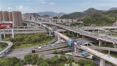 400米连续梁合龙  市域铁路S3线SG4标段全线贯通